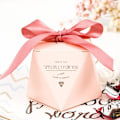 Miniatyrbillede 1 af 5: 5 stk. Bryllup Diamantformet Romantisk Kreativt Bryllupsudstyr Bryllupsslik Gaveæske Pink-Rose Red Ribbon