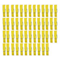 Miniatyrbilde 1 av 5: 50 Stykker Fargerike Klesklyper i Tre Rustbestandige Klyper for Klesvask Stilig Bildeoppheng Klyper Gul Yellow
