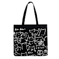 Miniatyrbilde 1 av 5: Katt Tote Bag, Gjenbrukbar Handlepose, Bærbar Stor Kapasitet Vaskbar Foldbar Katt Trykk Tote Bag Som Gave Til Kvinner