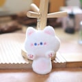 Miniatyrbilde 6 av 8: Kawaii Myk Plush Dyr Liten Katt Nøkkelring Veske Bil Pink