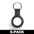 Pikkukuva 1 / 3: Airtag Apple Shell Silikoni Avaimenperällä Musta 5-pakkaus 5-Pack