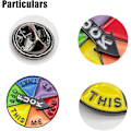 Miniatyrbillede 2 af 6: 4 Farverige Pladespiller Pin Badges Roterende Emallje Broscher Lykkehjul Badges Søde Emallje Pins Badges Sjov Emallje Badge Badges Jakke Badge Tasker Brosche