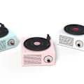 Miniatyrbillede 2 af 5: Minglan Bluetooth Trådløs Højttaler, Retro Vinylplade Cd-Stil Afspiller. Blue