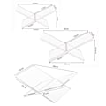 Miniatyrbild 3 av 5: 2-pack Akryl Bokstöd X-format Design Klar Stil Tjockare Läsning Bokhylla Bokdisplay Stativ Black M