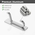 Miniatyrbilde 7 av 7: Super Sticky Rustfritt Stål Selvklebende Klær og Håndklekrok Nøkkelhette Veggmontert Flyttbar Klesheng Baderom Kjøkken Gang Dør Silver 4 Pack