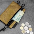 Miniatyrbilde 4 av 5: Oppbevaringspose for overlevelsesutstyr utendørs, bærbar, sammenleggbar, hengende midjepose Khaki with strap
