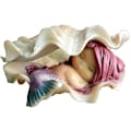 Miniatyrbillede 1 af 4: Miniature Have Statue af Havfrue - Drømme Havfrue Dream Mermaid in Shell