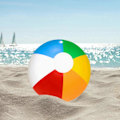 Miniatyrbild 4 av 5: 2023 Ny 9\" Uppblåsbar Färgpanel Badboll Strandfest Trädgårdsleksak 40% rabatt