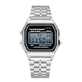 Miniatyrbild 1 av 4: GENEVA Herrklocka Mode Metallarmband Elektronisk Kvarts Armbandsur Silver