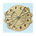 Miniatyrbild 2 av 5: Trä-melodiverktyg, Cirkel av femmor för musiker, för att enkelt hitta ackordkombinationer.