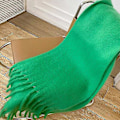 Miniatyrbillede 1 af 5: Tykt blødt glutinøst mohair tørklæde nyt klein blåt tørklæde dame sjal varmt tørklæde Lotus grass green