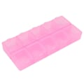 Miniatyrbillede 2 af 8: Pearl Container 10 Rum med Holdbar Holdbar Bærbar Transparent Multifunktionel Plast Smykkearrangør Pink
