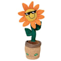 Pikkukuva 1 / 5: Sähköinen tanssiva auringonkukka-pehmolelu laulava kiertävä pupu-pehmolelu Orange Sunflower With Bluetooth