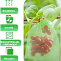 Pikkukuva 3 / 5: 20 kpl Hedelmähyönteis- ja lintuverkko hedelmä vihreä 17*23cm fruit green 17*23cm