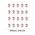 Miniatyrbilde 3 av 5: Mareritt før jul-lys, hengende julepynt med klare LED-lys, hengende lanterne, juletrær-anheng, romantiske rekvisitter, lys