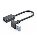 Miniatyrbillede 1 af 5: Universal USB 3.0 Forlængerkabel med 90 graders bøjning til hjemmet og kontoret 10cm Down Bend
