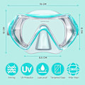 Miniatyrbilde 3 av 5: Findway 5-16 Dykke- og snorkelmaske for barn med nesedeksel, antidugg/UV-beskyttelse, 180 videovision svømmebriller for gutter og jenter Green