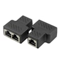 Miniatyrbillede 2 af 6: 1 til 2 LAN Ethernet Netværkskabel RJ45 Splitter Stik Adapter