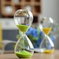 Miniatyrbillede 4 af 5: 5/15/30/60 Minutter Nyt Nordisk Glas Dråbe Time Timeglas Timer Kreativ Boligindretning Håndværk Dekoration Valentinsdagsgave 15min 6.5x16.5 cm Red