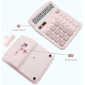 Miniatyrbilde 2 av 4: Rosa kalkulator, skrivebords kalkulator 12 sifre med stor LCD-skjerm
