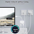 Miniatyrbild 4 av 5: Usb C till Ethernet-adapter, Usb Typ C till Rj45 Gigabit Ethernet Lan-adapter med Pd 60w Laddare, För Air/pro