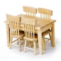 Miniatyrbild 1 av 5: 5 st/set 1:12 Mini Dockhusmöbler Trämatbord Stolsset Fickleksak Wood