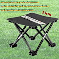 Miniatyrbilde 4 av 7: Sammenleggbar krakk, sammenleggbar krakk, bærbar krakk, mini sammenleggbar stol, sammenleggbar krakk for fotturer, hagearbeid All Black