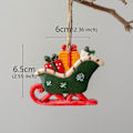Miniatyrbillede 2 af 5: 4 stk. Juletræspynt Hængende Ornamenter Håndværkssæt Snemand Slæde Gyngende Hest Rensedyr Elg Julepynt
