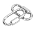 Miniatyrbillede 2 af 5: 2 stk Rustfrit stål hurtige links D-formede låsekarabiner med sekskant skruer til klatring (6 mm)