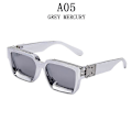 Miniatyrbillede 1 af 5: Millionær Solbriller Til VoksneVintage Firkantede Modebriller Luksus Retro Solbriller Voksen Trending Punk Gafas De Sol Lentes A05