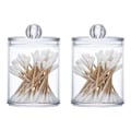 Miniatyrbillede 2 af 4: Pcs Transparent bomuldsdispenser Runde opbevaringsbokse med låg f