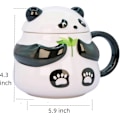 Miniatyrbillede 2 af 5: 12oz Panda Krus Søde Keramiske Kaffekrus Søde Nye Panda Kaffekrus Tekop Gaver til Jul Fødselsdag