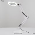 Miniatyrbilde 1 av 5: 10x forstørrelsesglass med lys og 3 fargemoduser 10 lysstyrke justerbar forstørrelsesglass skrivebordslampe for White