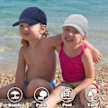 Miniatyrbild 4 av 4: Baby Toddler Baseball Cap Justerbar Solhatt Dinosaurie Solid Färg Hatt Barn Pojkar Flickor Lämplig för 2-5 År Gamla Navy