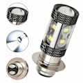 Pikkukuva 4 / 5: Erittäin Kirkas P15d H6m Led Moottoripyörän Ajovalopolttimo Kauko-/lähivalo 360 Valkoinen Hehku 6500k 12v Plug And Play - 2kpl H504