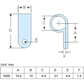 Miniatyrbilde 5 av 5: 100 stk Hvite Nylon R-klips 1/4\" Gjenbrukbare Holdere for Wire M