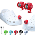 Miniatyrbillede 1 af 5: Genopladelige Forlygter til Crocs, 2 stk. Bærbare Croc-lygter til Sko RED