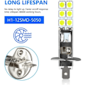 Pikkukuva 2 / 5: 4kpl H1 6000k Super White 80w LED-ajovalolamppujen sarja