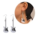 Miniatyrbilde 2 av 5: Gitar Musikk Instrument Ørepynt Subkultur 90-tallet Jente Y2k Smykker For Kvinner Black