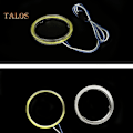 Miniatyrbilde 4 av 5: 60mm-120mm COB Angel Eye LED Ringlys Bil Hodelykt Lampe green 100mm