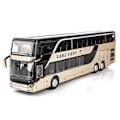 Miniatyrbild 1 av 5: Legering Bussmodell Dubbel Sightseeing Buss Drag tillbaka fordon Modell Elektrisk Leksak Hög Imitation Buss Form 1:32 Hög Kvalitet Barn Present Leksaks Bilar gold
