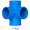 Miniatyrbilde 1 av 5: PVC Rørkoblingsledd 3 4 5 6 Veis Slangesplitter 20-50mm Hagevanning Vannrør Fittings Koblingsadapter DIY Hyllekobling 50mm 4 Way6