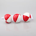 Miniatyrbild 3 av 5: 3 st Jugglingboll Set Panel Läder Professionell Jugglingboll för Nybörjare Barn Vuxen Red and White