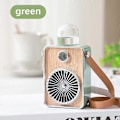 Pikkukuva 1 / 5: Ladattava kannettava tuuletin Vintage-suihkutuletin Sähköinen USB Langaton jäähdytin Mini-retkeily Lataava ilmakostutin Käsituuletin Green fan