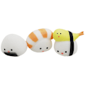 Miniatyrbilde 3 av 3: 3 stk Sushi Squishy Lekevarer Søte Sushi Strekkbare Lekevarer Morsomme Stressavlastende Sushi-formede Klemmeleker