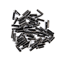 Miniatyrbillede 1 af 8: 50 stk. Snørebåndshoveder Aglets DIY Snørebåndsreparations Snørebåndsspidser Sorte