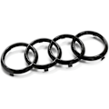 Miniatyrbillede 1 af 5: 273 mm Audi 82A071801 Grillplade, Ringe Black Edition Emblem Sort