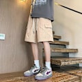 Miniatyrbillede 5 af 5: 2024 nye store cargo shorts herre sommer tynde trendy løse sports fritidsbukser apricot 2XL