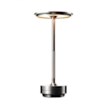Miniatyrbillede 2 af 4: Ledningsfri skrivebordslampe - dæmpbar metal USB genopladelig skrivebordslampe - 1 stk - Perfet sølv silver