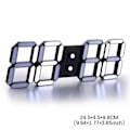 Miniatyrbillede 1 af 5: 3D LED Digital Væg Glowing Nattilstand Justerbar Sort Black